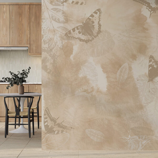 Delicadas mariposas sobre fondo suave