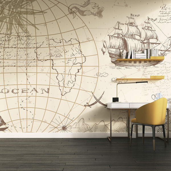 Mapa del mundo y un barco t00178piw1ms 600x600 - Mapa del mundo y un barco