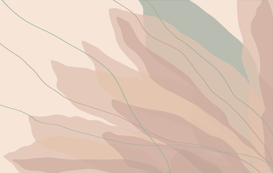 Murales de pared Tonos suaves y formas fluidas se unen.