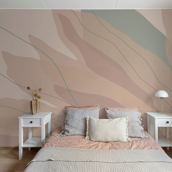 Murales de pared Tonos suaves y formas fluidas se unen. Murales de pared Tonos suaves y formas fluidas se unen.