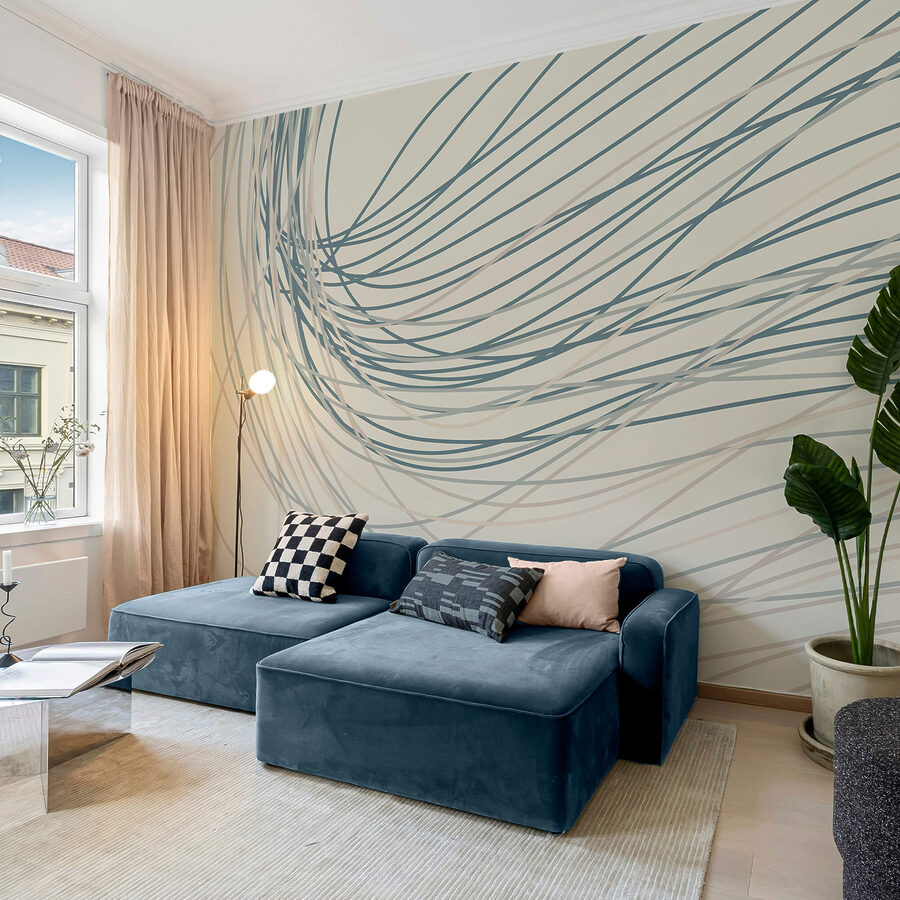 Murales Las líneas fluidas crean un ritmo suave.