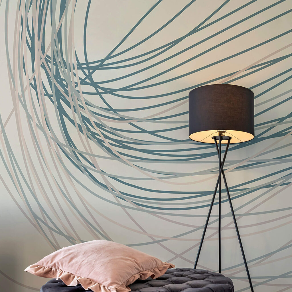 Las líneas fluidas crean un ritmo suave