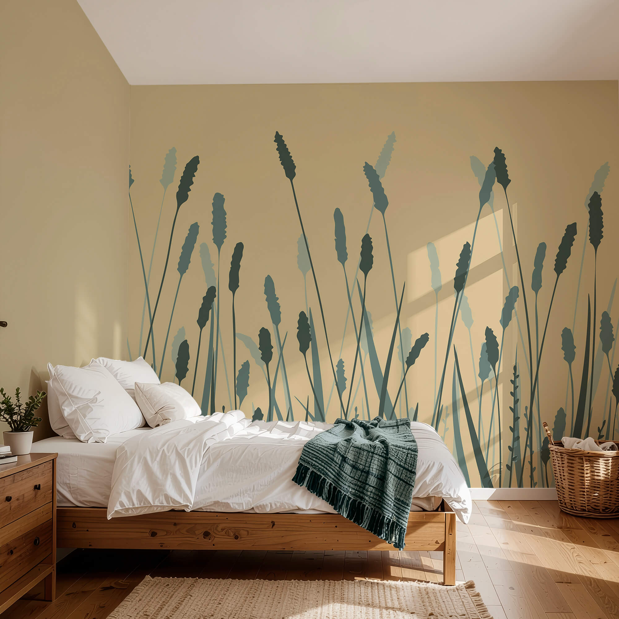 Suaves olas verdes que se mecen con gracia