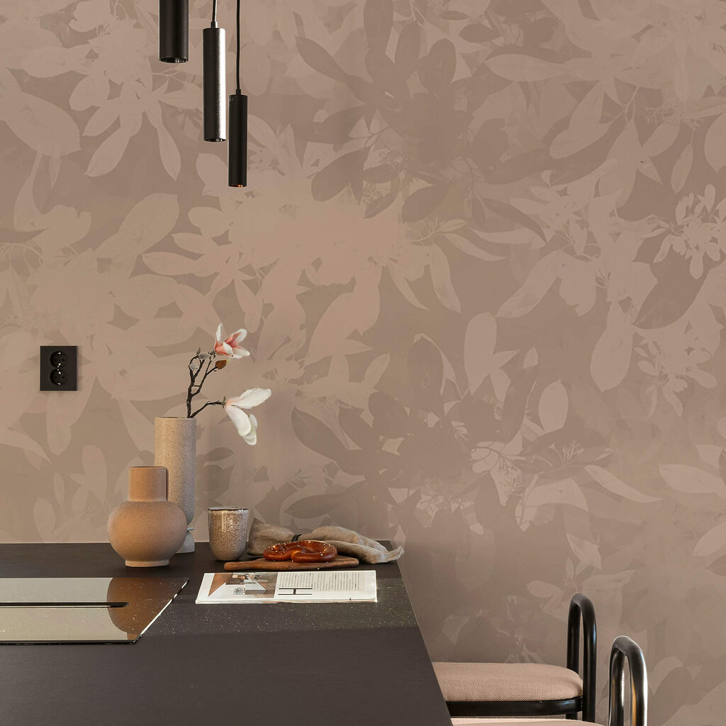 Suaves motivos florales en tonos apagados