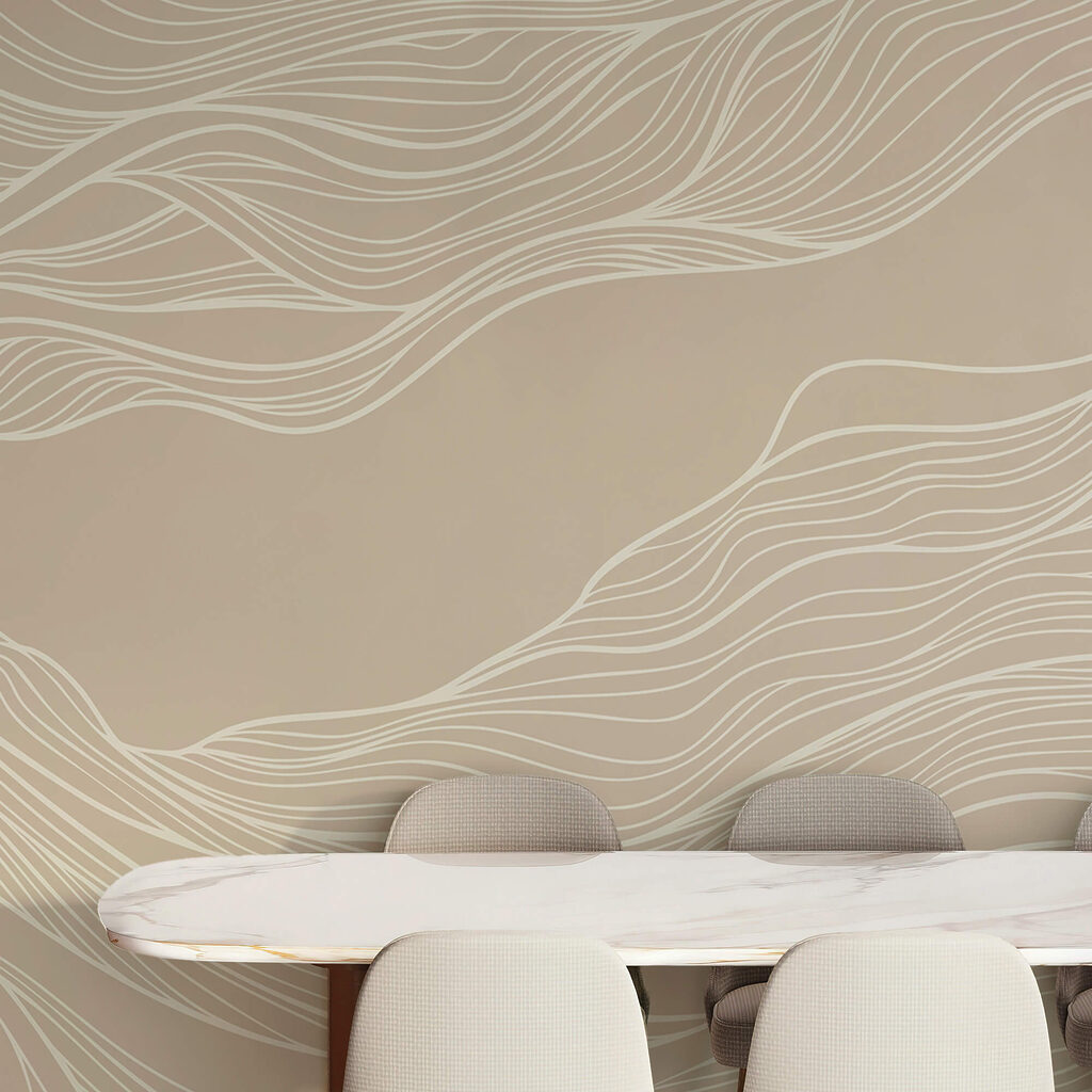 Líneas blancas sobre fondo marrón