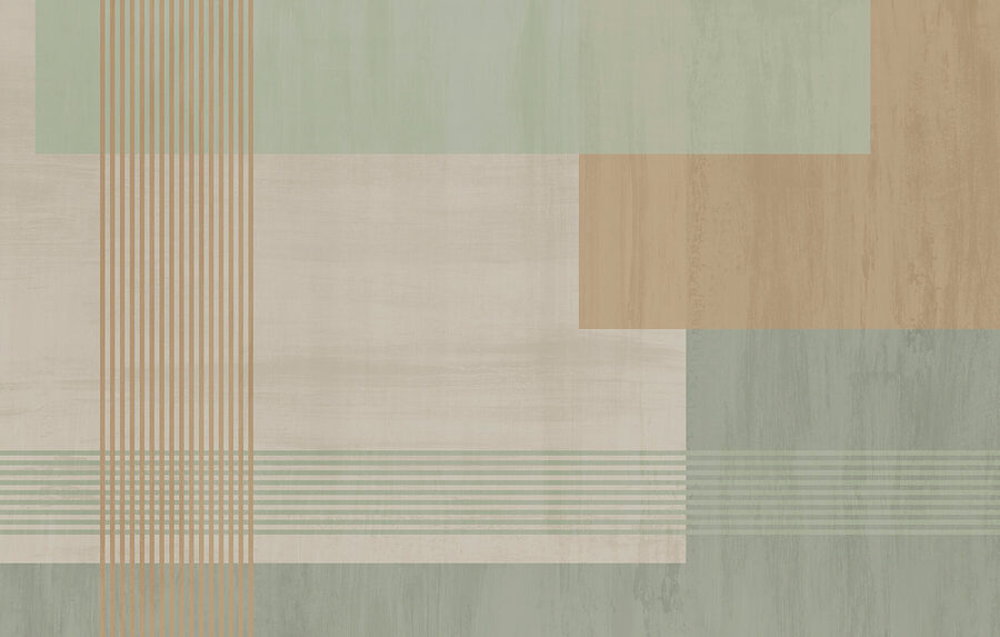 Murales de pared Las formas abstractas y los colores suaves se mezclan.