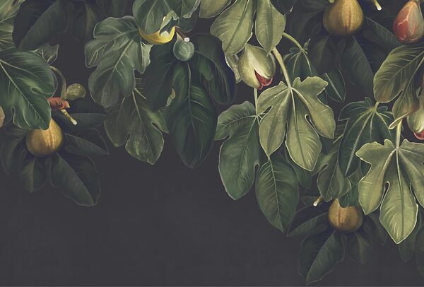 Follaje exuberante con un vibrante despliegue de frutos Follaje exuberante con un vibrante despliegue de frutos