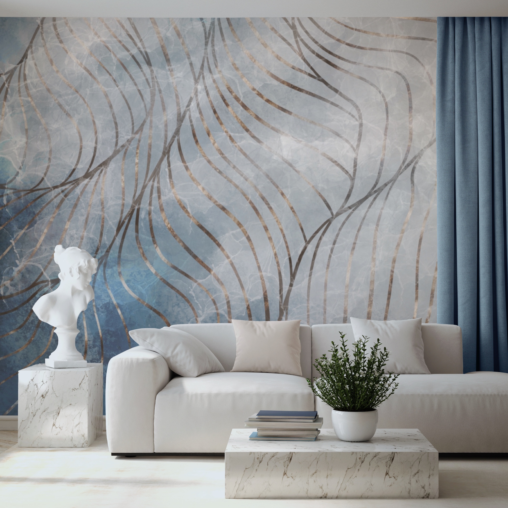 Curvas elegantes en colores fríos Curvas elegantes en colores fríos