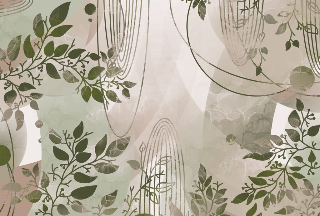 Diseño abstracto verde inspirado en la naturaleza Diseño abstracto verde inspirado en la naturaleza