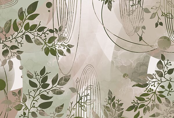 Diseño abstracto verde inspirado en la naturaleza Diseño abstracto verde inspirado en la naturaleza
