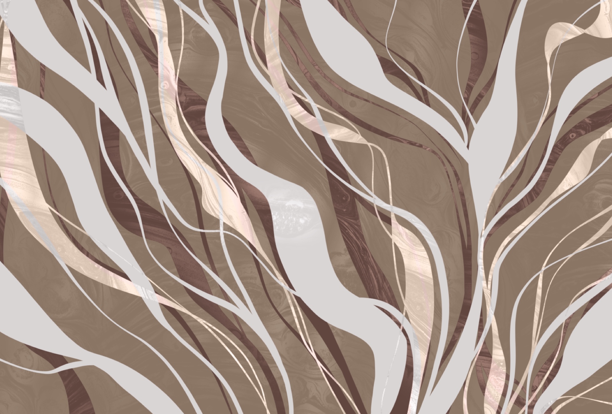 Brown and white swirls