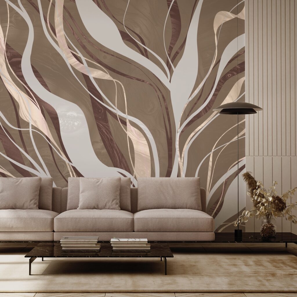 Remolinos marrones y blancos