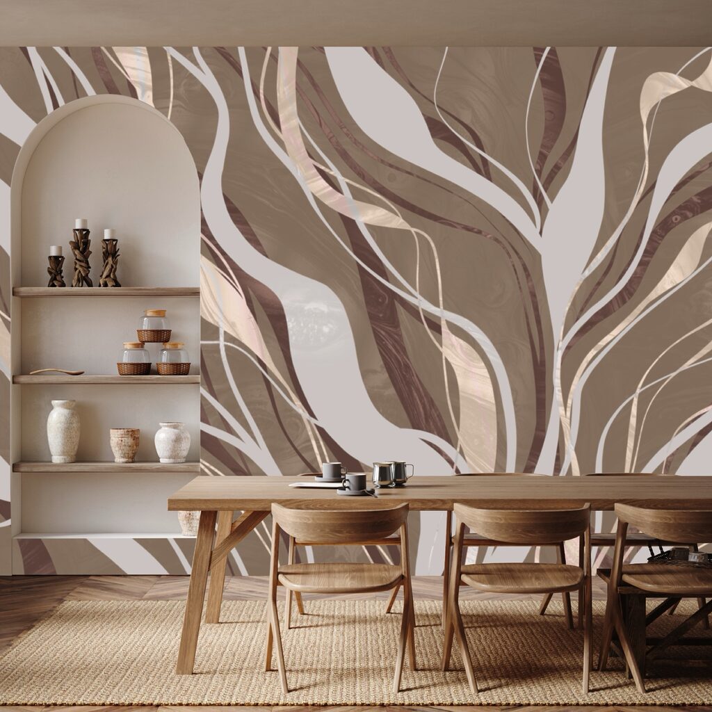 Remolinos marrones y blancos