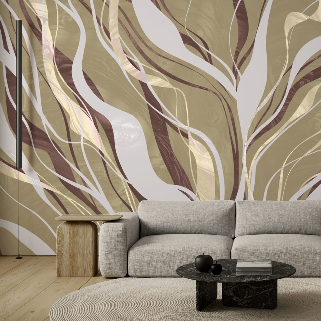 Remolinos marrones y blancos