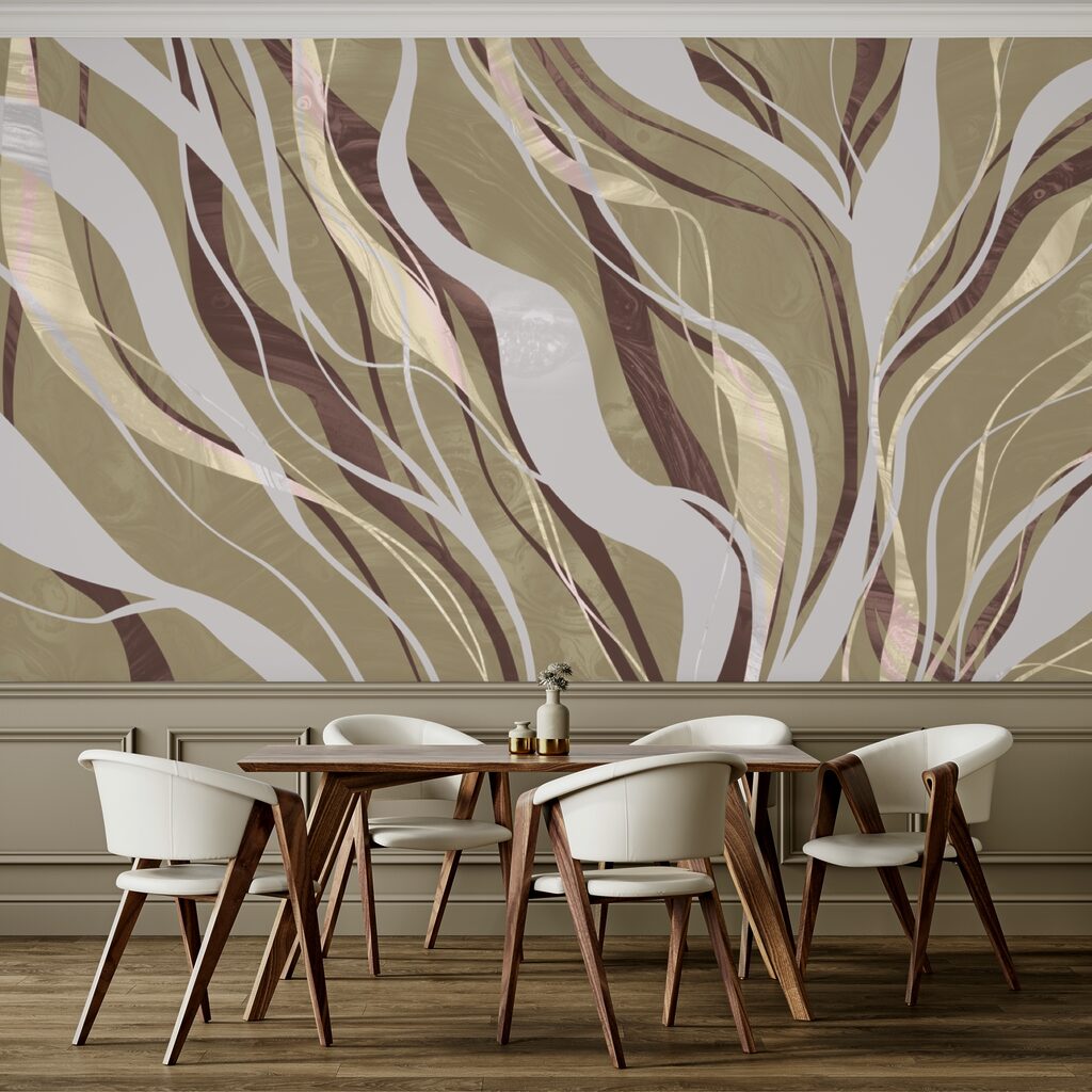 Remolinos marrones y blancos