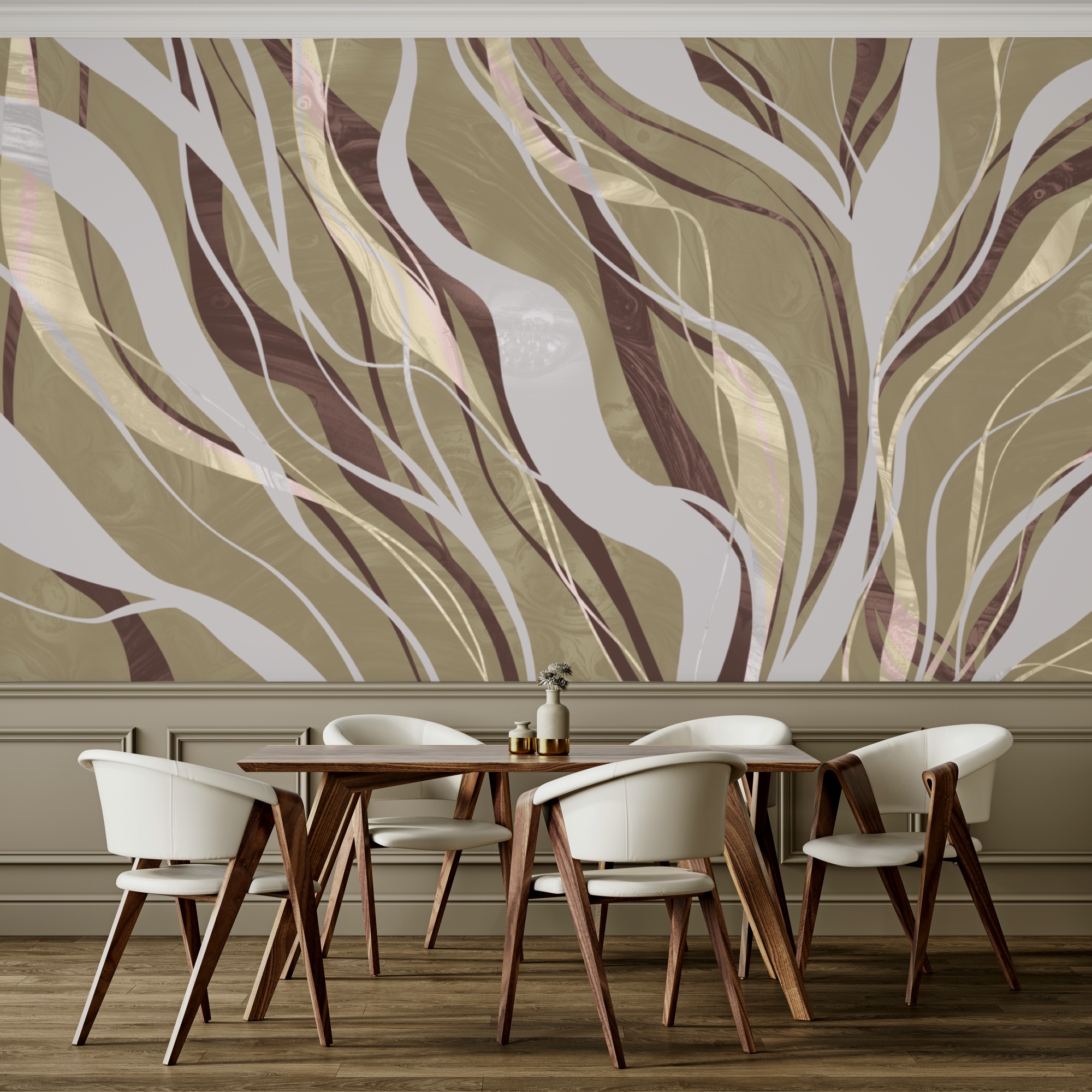 Remolinos marrones y blancos