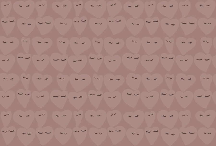 Dibujos de corazones con expresiones lúdicas