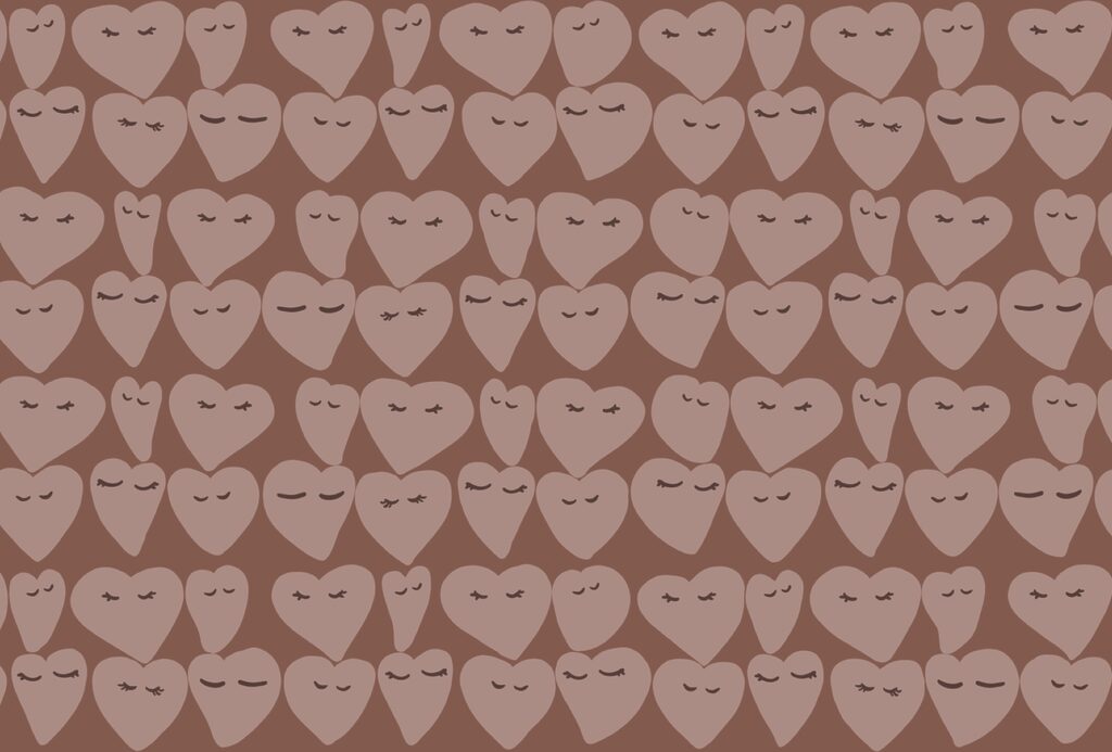 Patrones de corazón que difunden alegría por todas partes Patrones de corazón que difunden alegría por todas partes