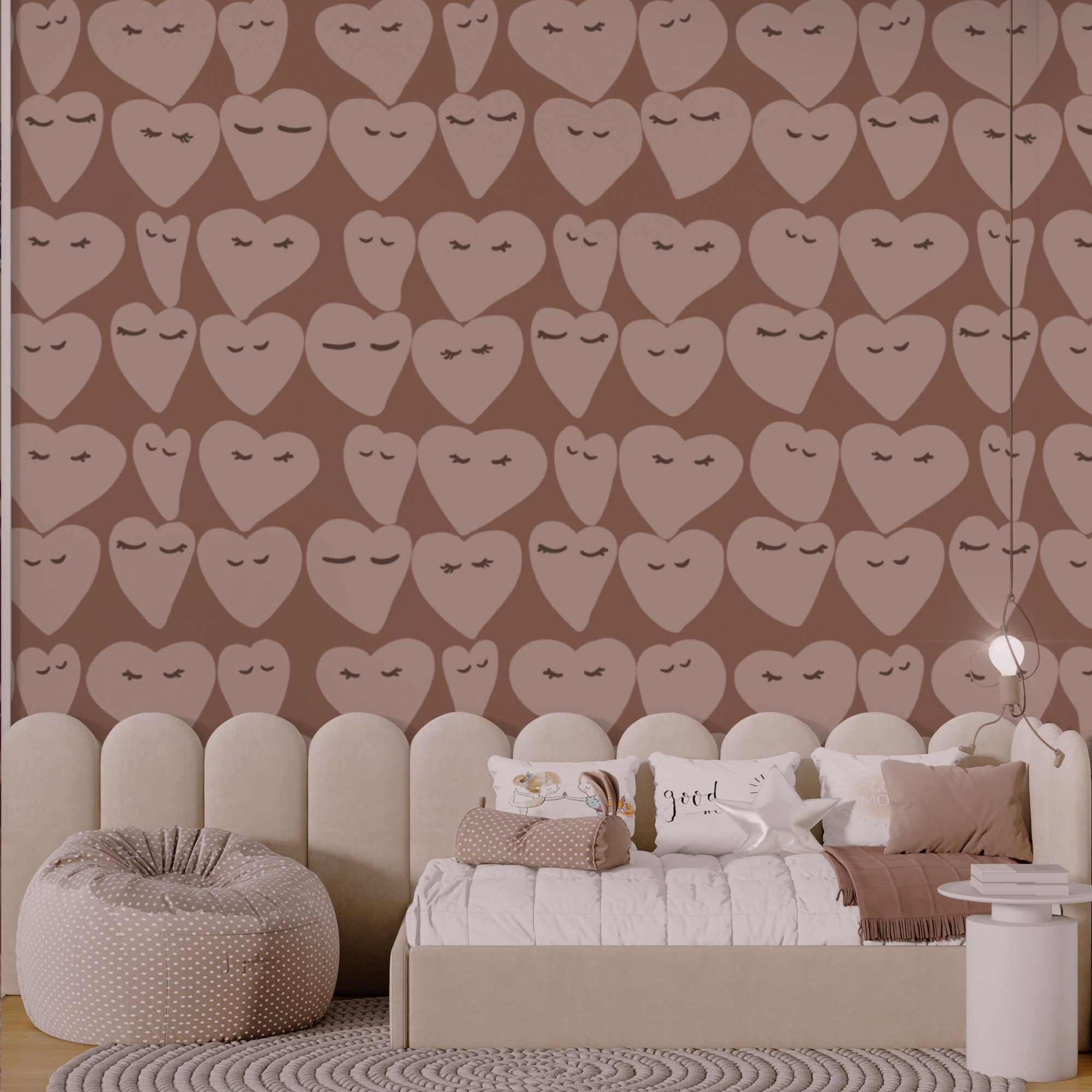 Patrones de corazón que difunden alegría por todas partes