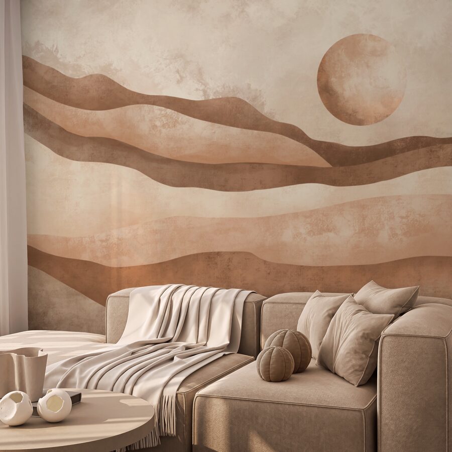 Pintura de un paisaje desértico