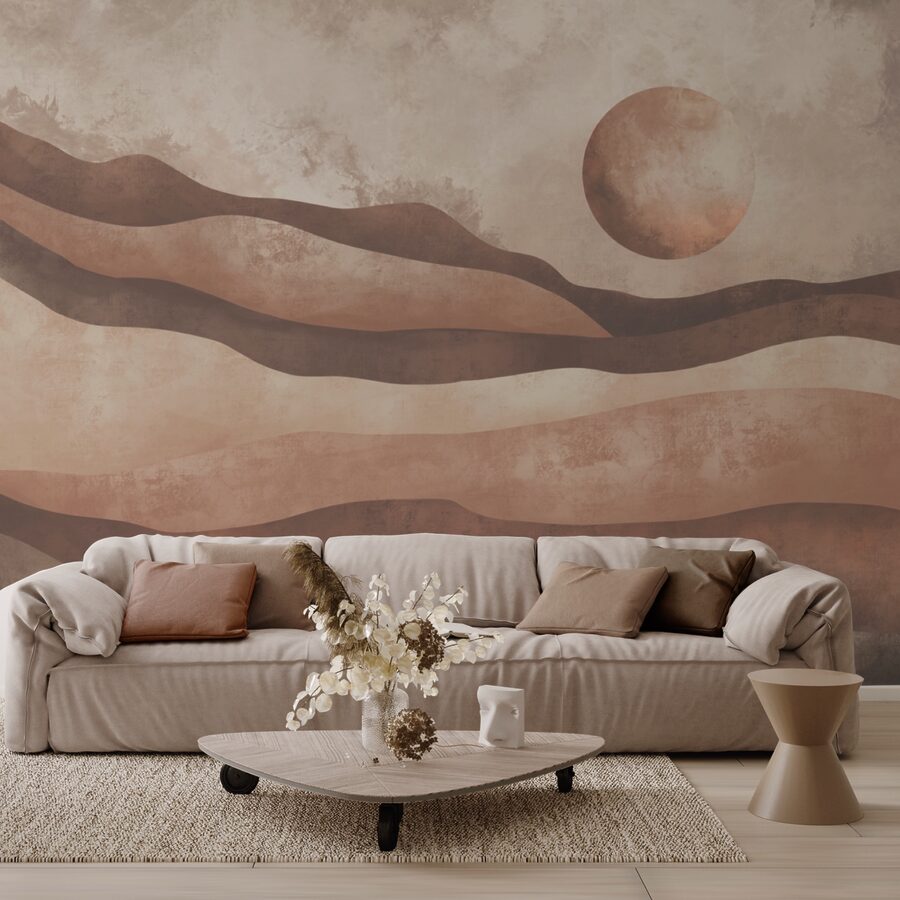 Pintura de un paisaje desértico