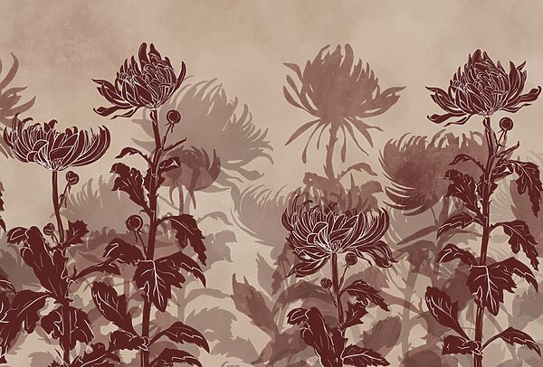 Dibujo de flores y hojas Dibujo de flores y hojas