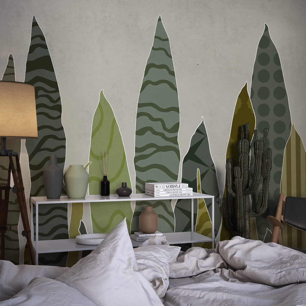 Grupo de hojas verdes