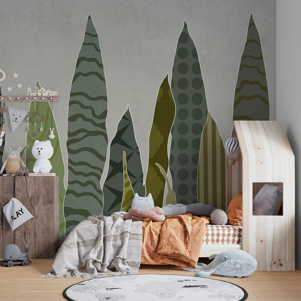 Grupo de hojas verdes