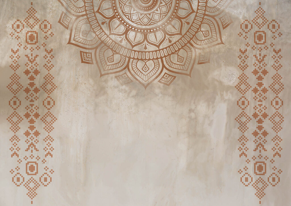 Mandala blanco y marrón Mandala blanco y marrón