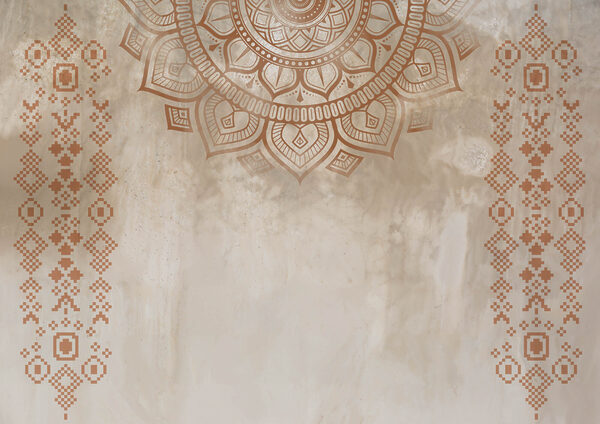 Mandala blanco y marrón Mandala blanco y marrón