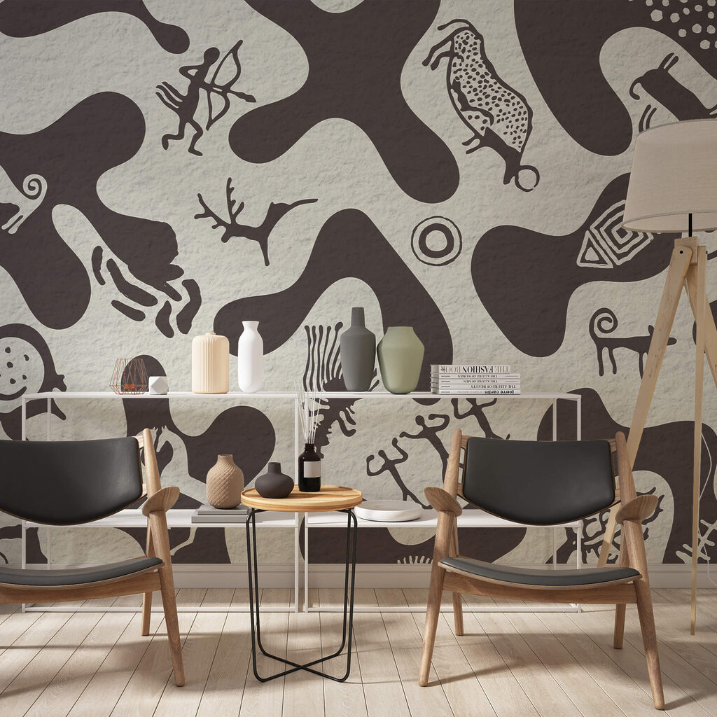 Patrón de dibujos sobre una superficie