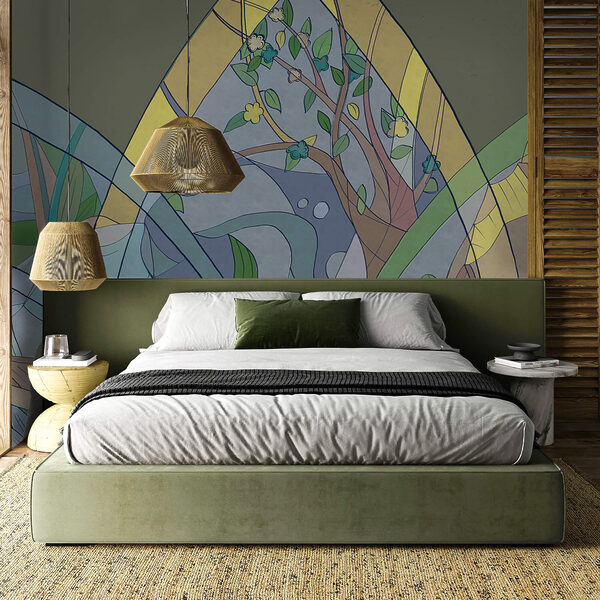Arte colorista de árboles y plantas Arte colorista de árboles y plantas