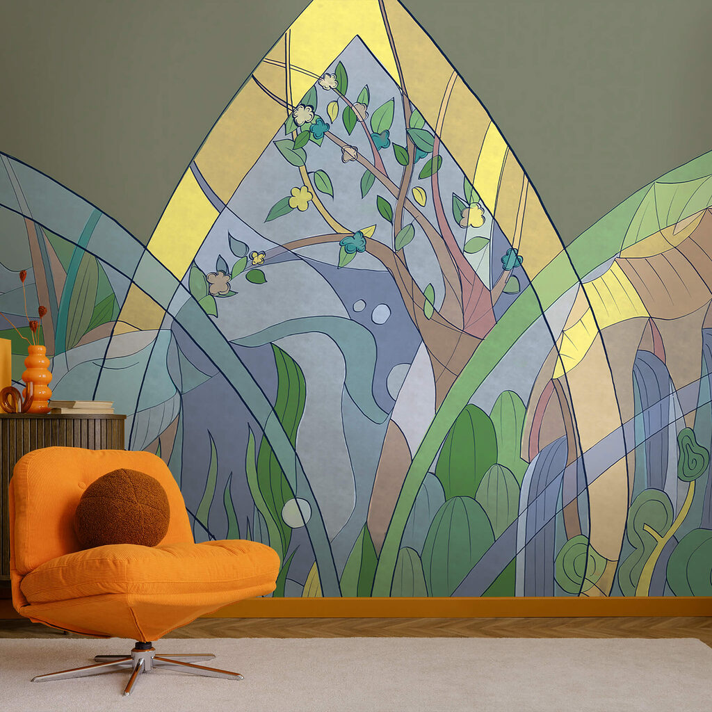 Arte colorista de árboles y plantas Arte colorista de árboles y plantas