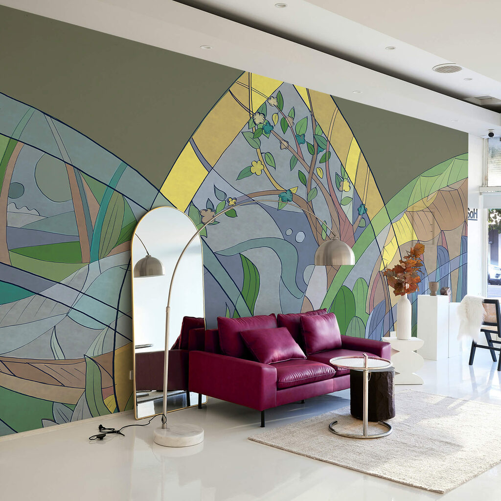 Arte colorista de árboles y plantas Arte colorista de árboles y plantas
