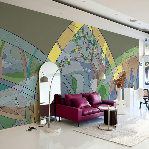 Arte colorista de árboles y plantas Arte colorista de árboles y plantas