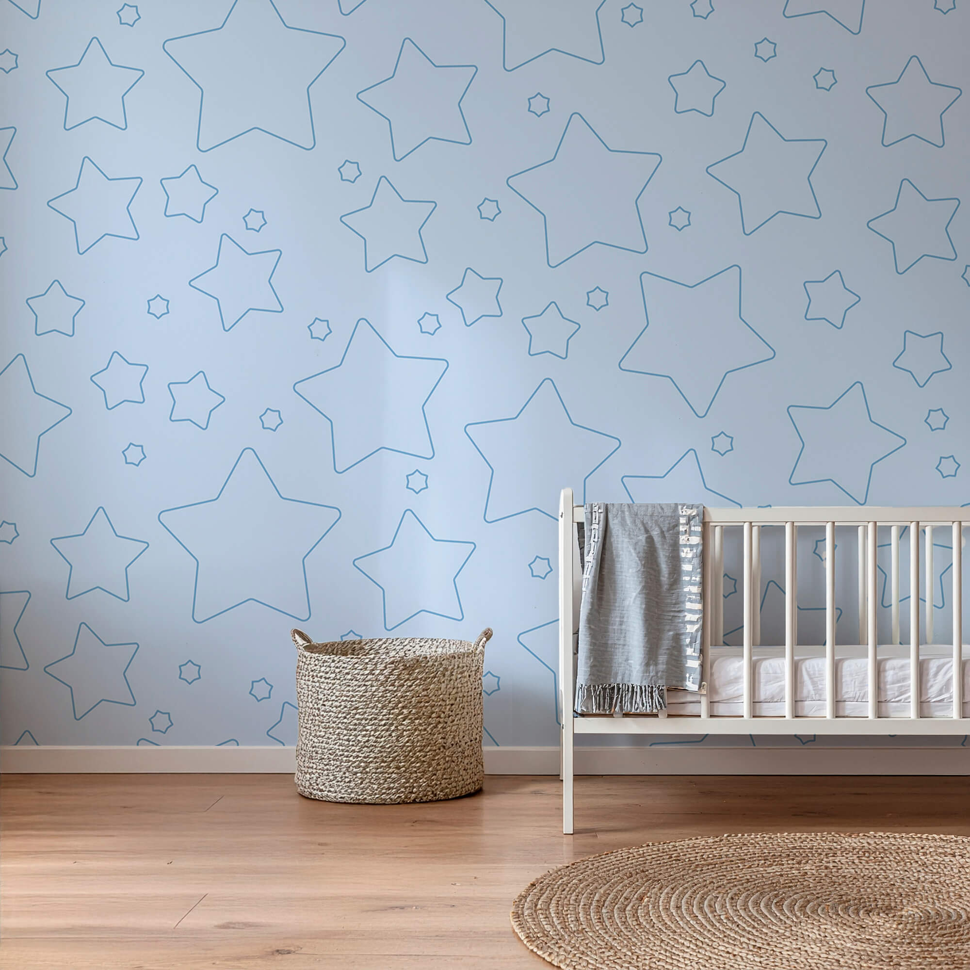 Fondo azul con estrellas