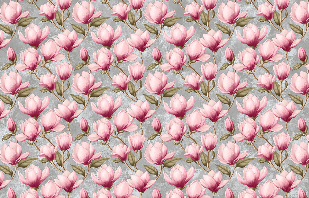 Pattern of pink flowers
