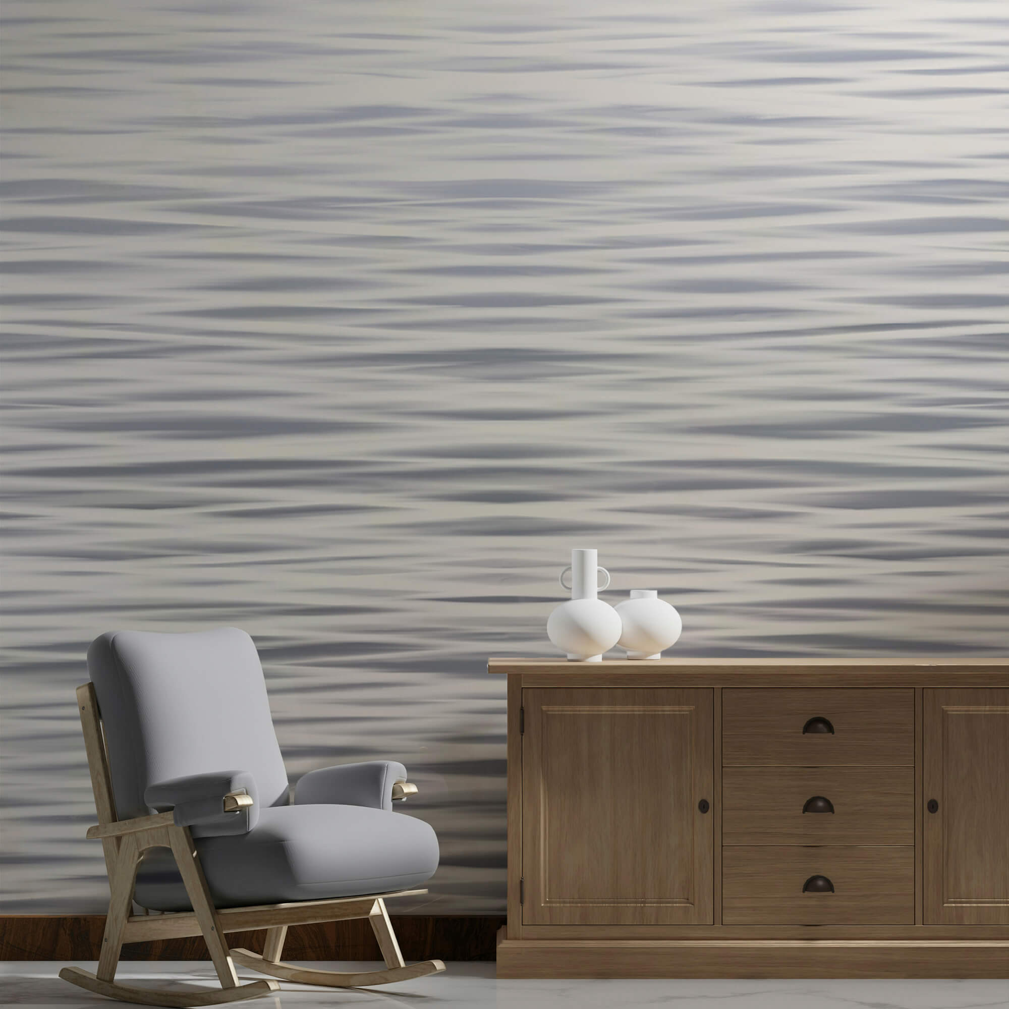 Olas danzando sobre una superficie tranquila