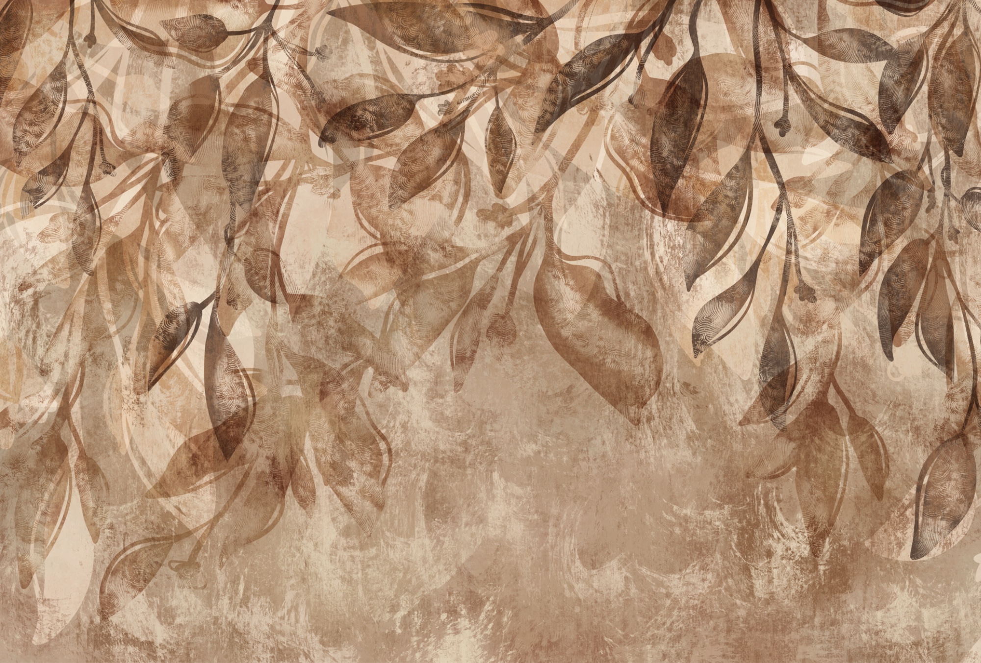 Brown and white floral pattern