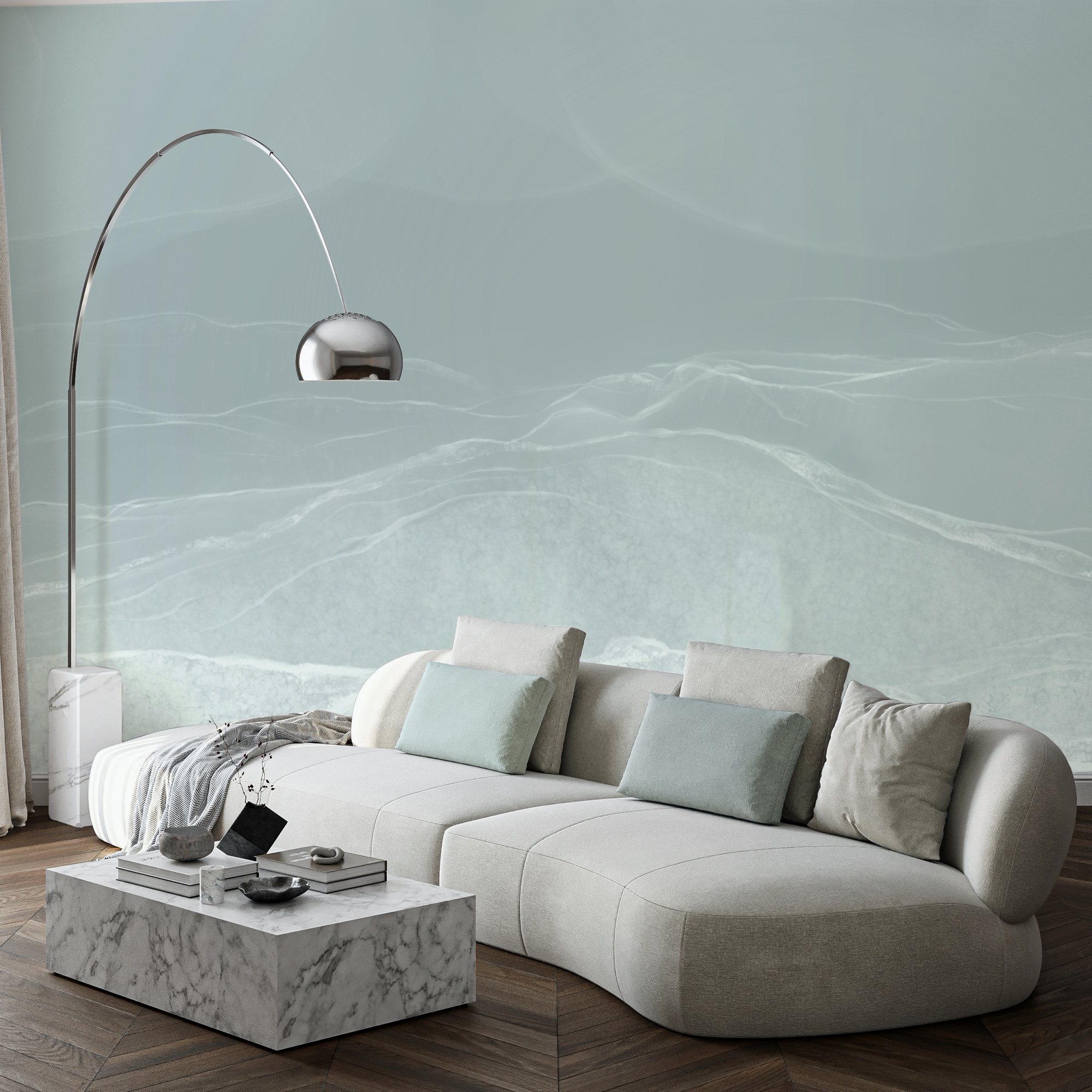 Paisaje blanco y gris