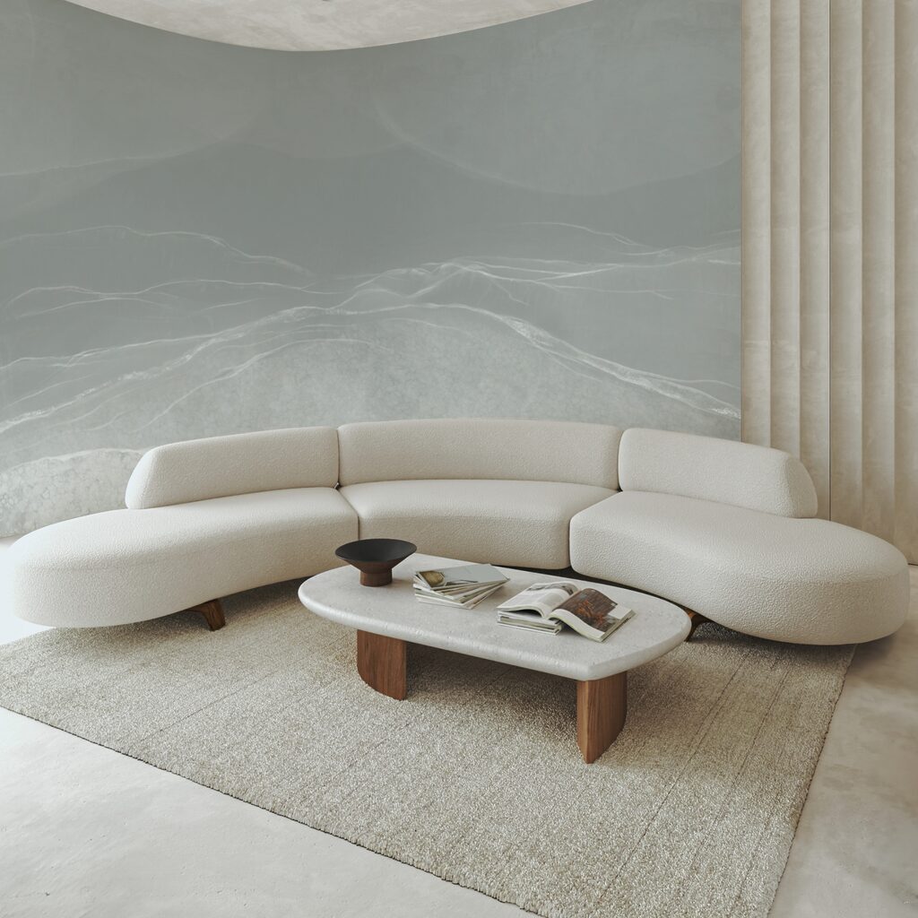 Paisaje blanco y gris