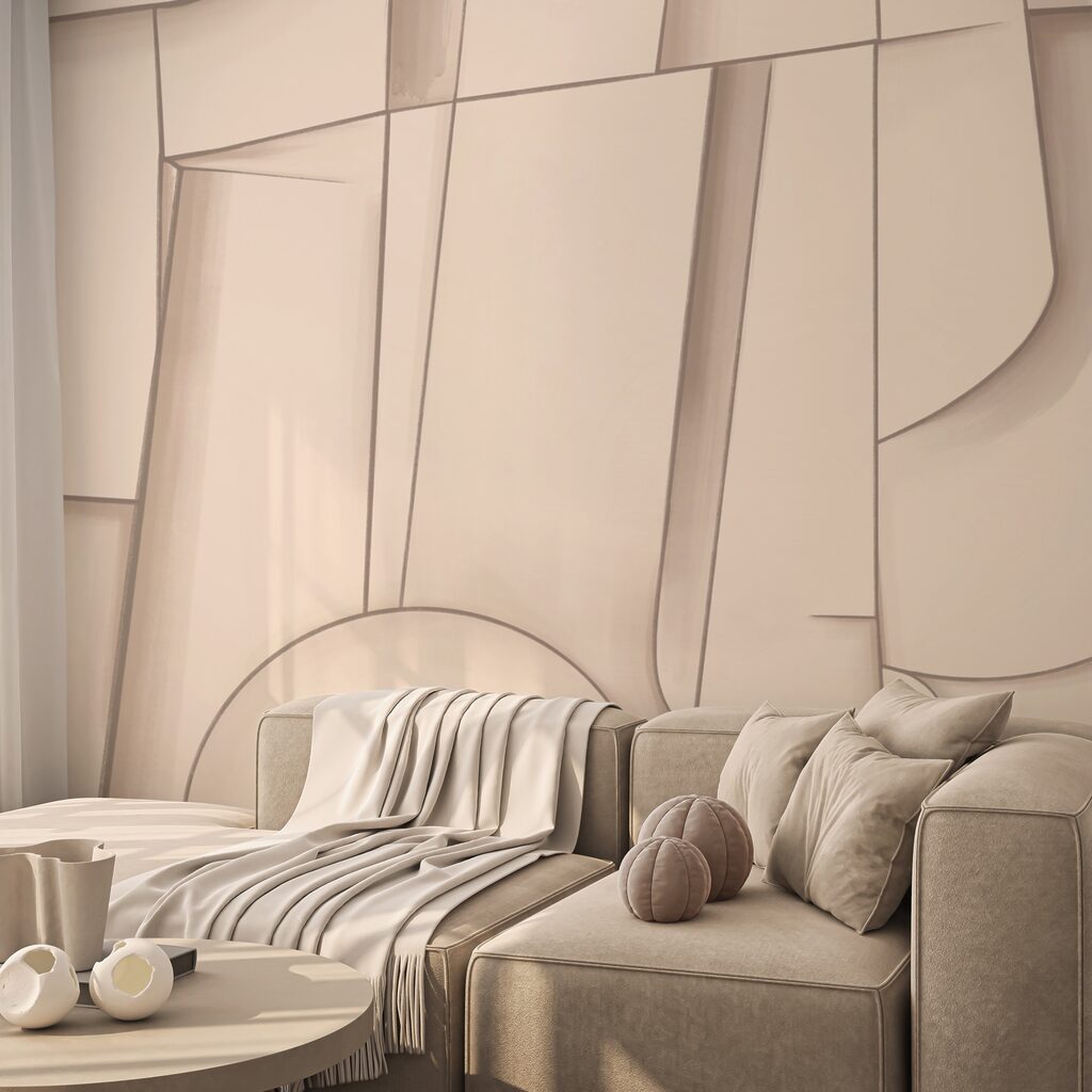 Formas abstractas en tonos suaves