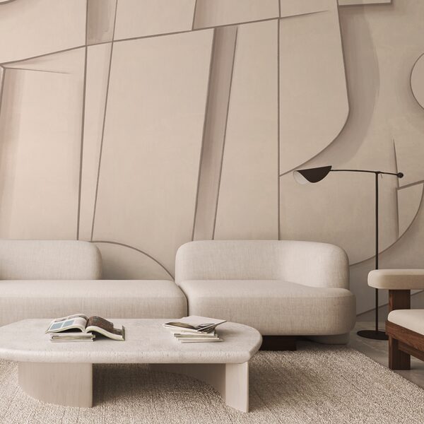 Formas abstractas en tonos suaves