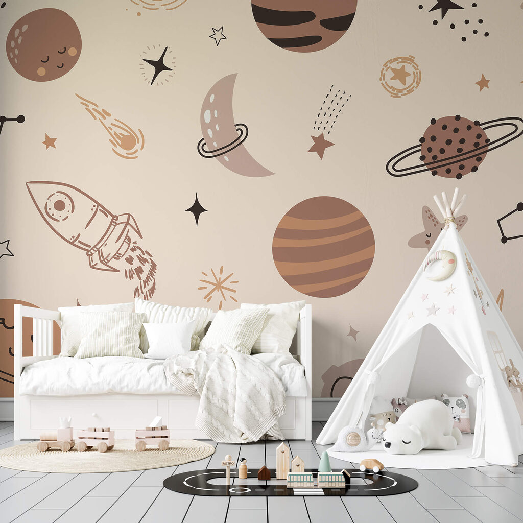 Patrón de planetas y estrellas