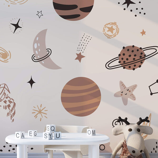 Patrón de planetas y estrellas