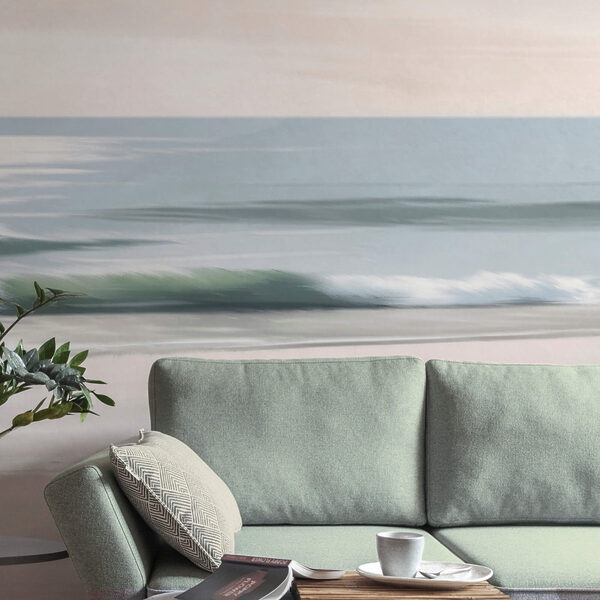 Playa con olas y arena