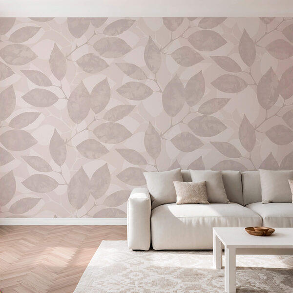 Patrón de hojas sobre fondo blanco