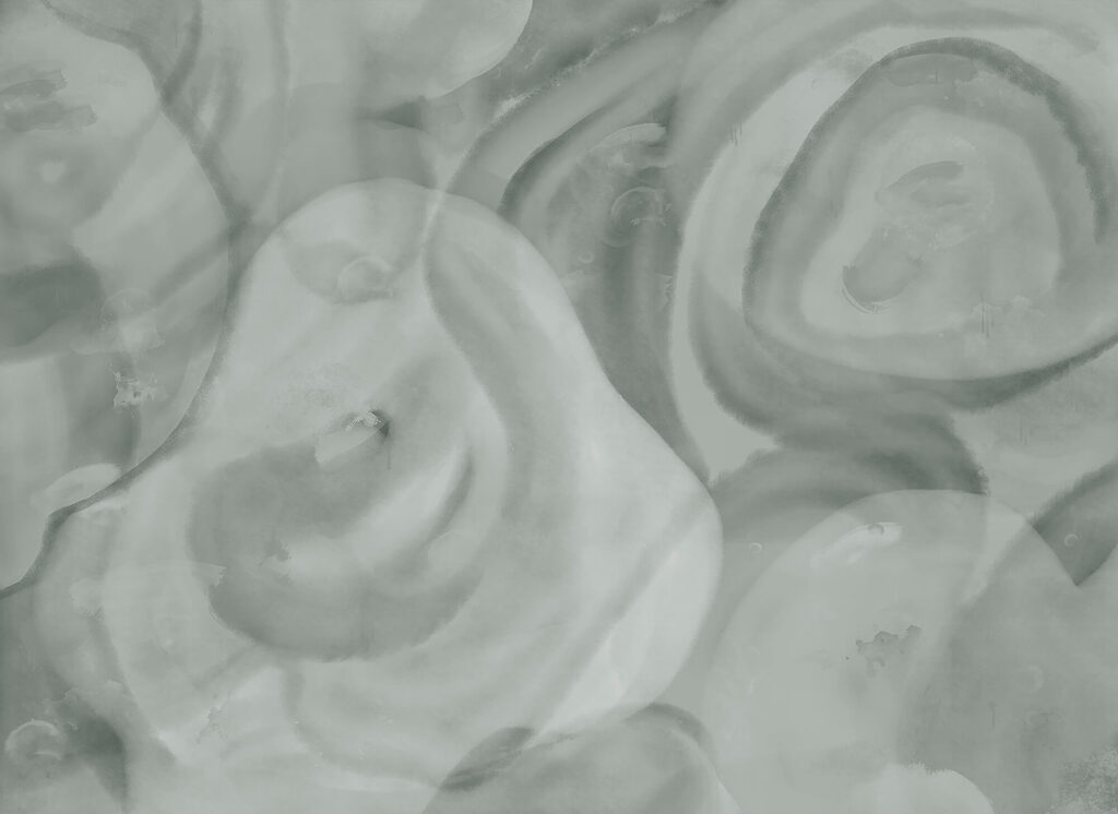 Soft, swirling shapes in gentle tones