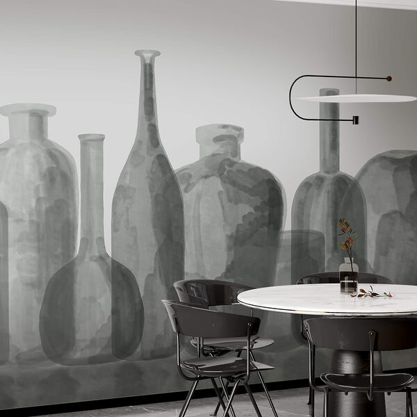 Grupo de botellas de vidrio