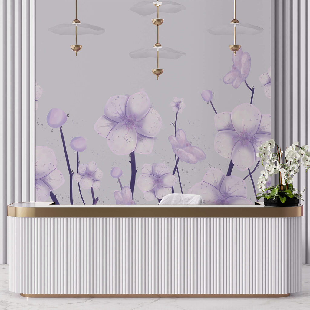 Ramo de flores sobre fondo blanco